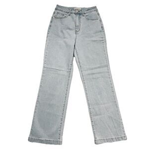 Ettelo High Rise Trouser Jeans 4 (26x28) Blue Light Wash Denim Stretch Womens